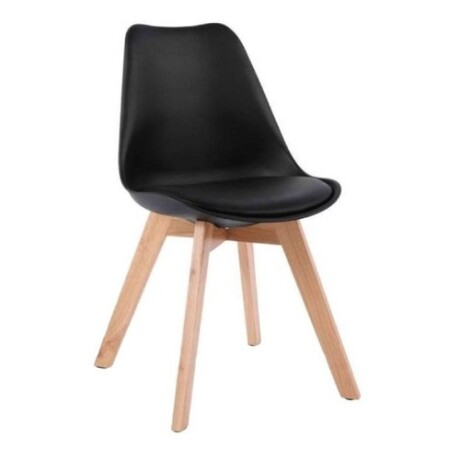 Silla Eames acolchonada con patas de madera Silla Eames acolchonada con patas de madera