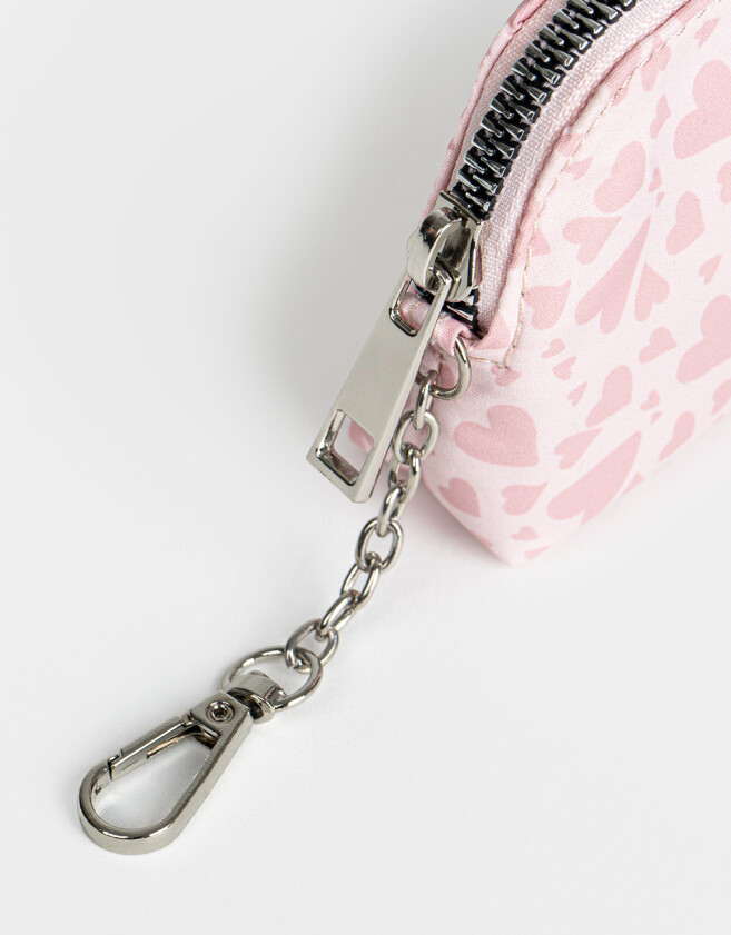 Monederos Monedero Cuerina Estampado - Rosa Viejo