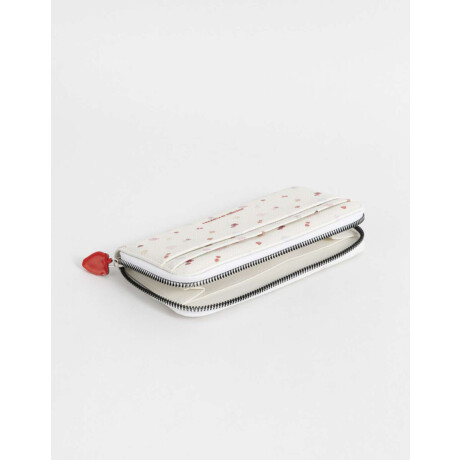 Billetera Fichero Cuerina Estampado Estampado Flores