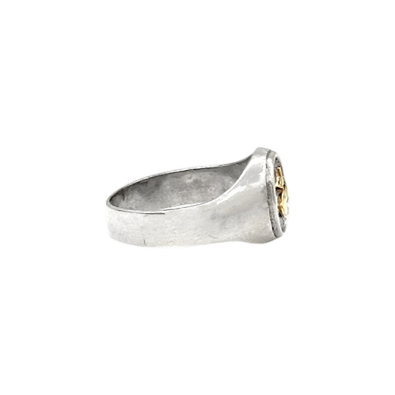 Anillo Profesión -Plata y Oro-Sin Piedra-AP5021 sinpiedra