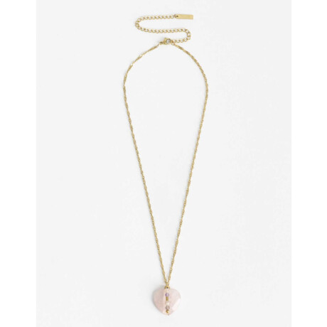 Cadena Acero Healing Rituals Cuarzo Rosa Rosa Claro