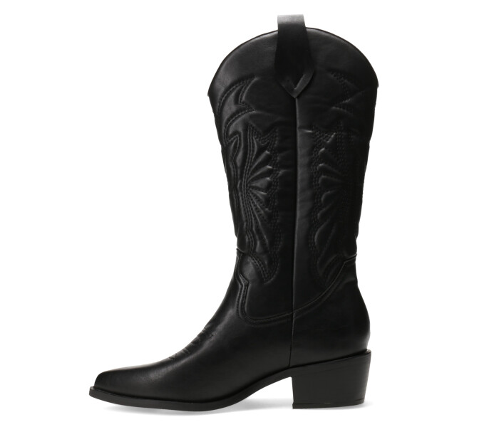 Botas de Mujer Miss Carol EDNA tejana con diseño en la caña Negro