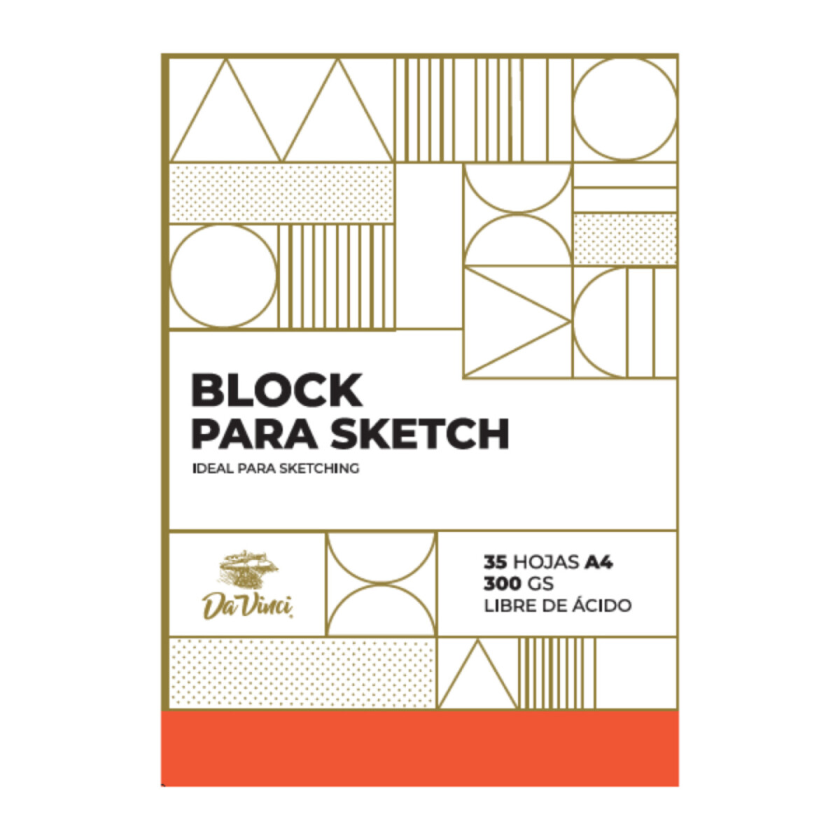 Block Da Vinci para Sketch A4 160grs 35 Hojas 
