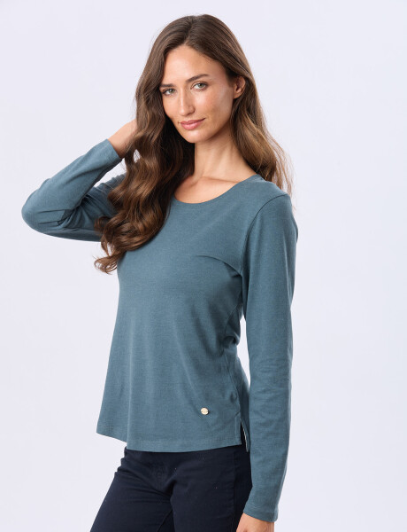 REMERA BÁSICA DE ALGODÓN Petroleo