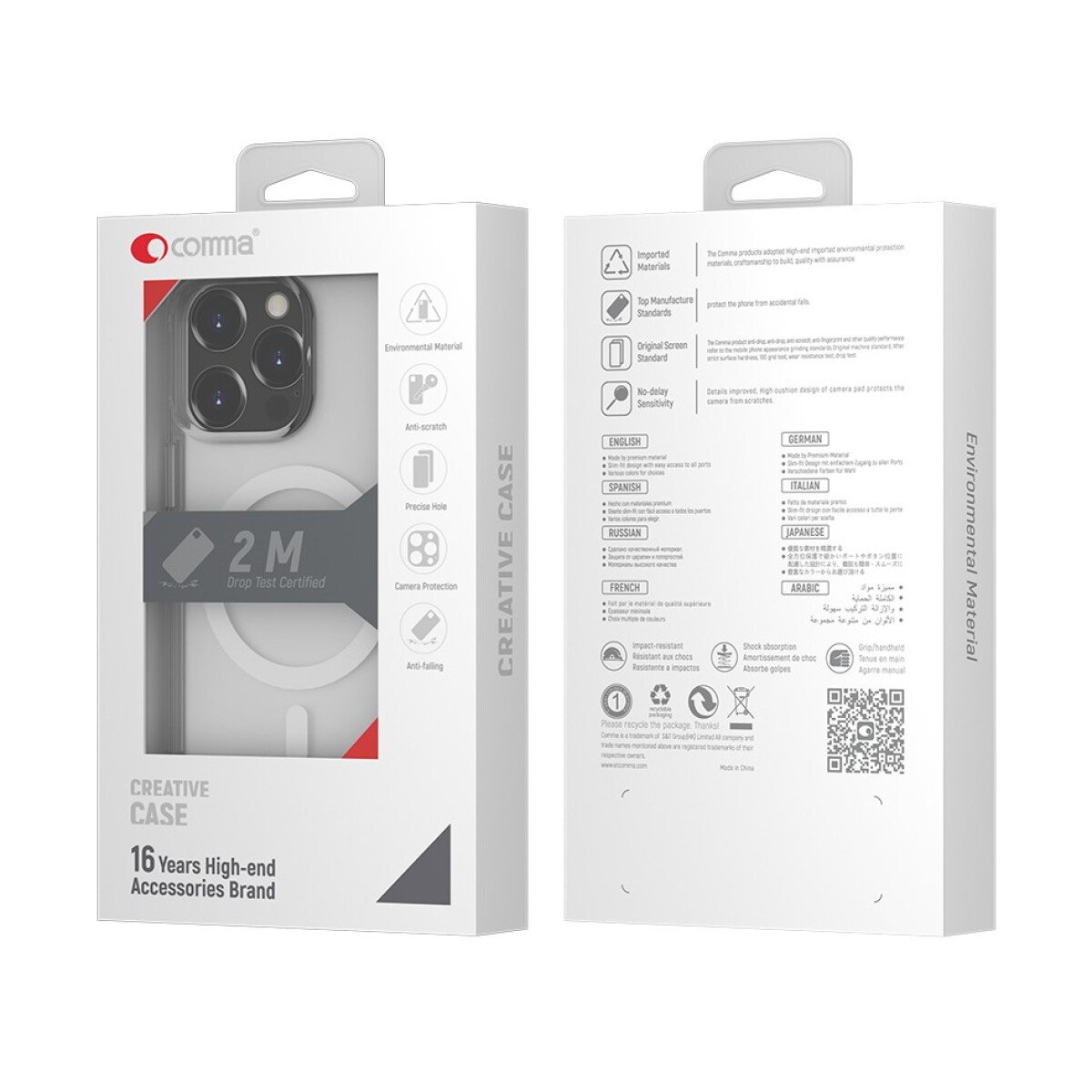 Protector case para iphone 14 magnético reforzado devia elemental Transparente