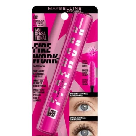 Mascara de Pestañas Lash Sensational Firework Maybelline Very Black N°801