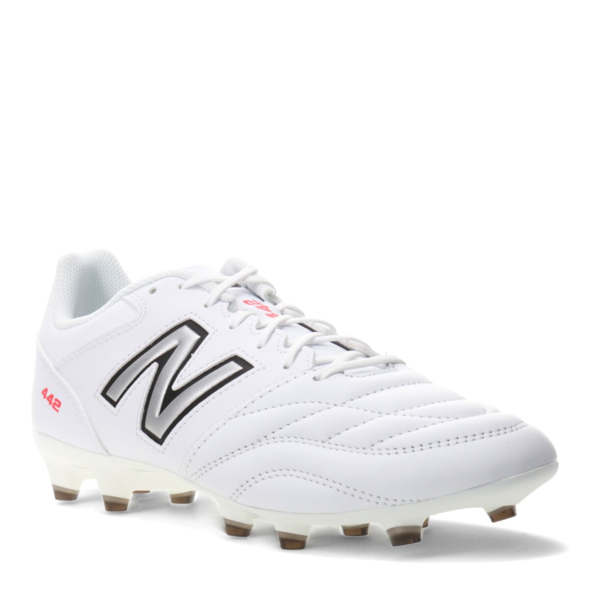 Championes de Hombre New Balance Fútbol 11 442 V2 TEAM FG - Blanco - Negro - Plateado 