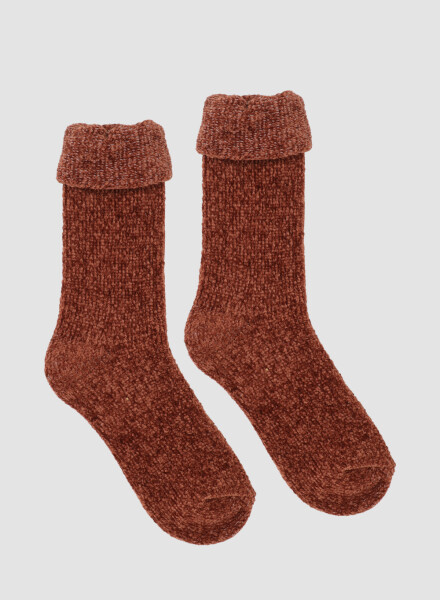 Medias con felpa interior Marron
