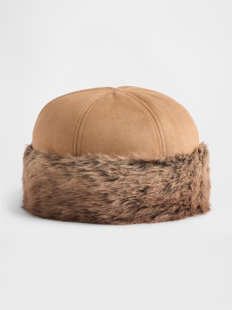 Gorro Piel Sintética Mujer - Natural1 