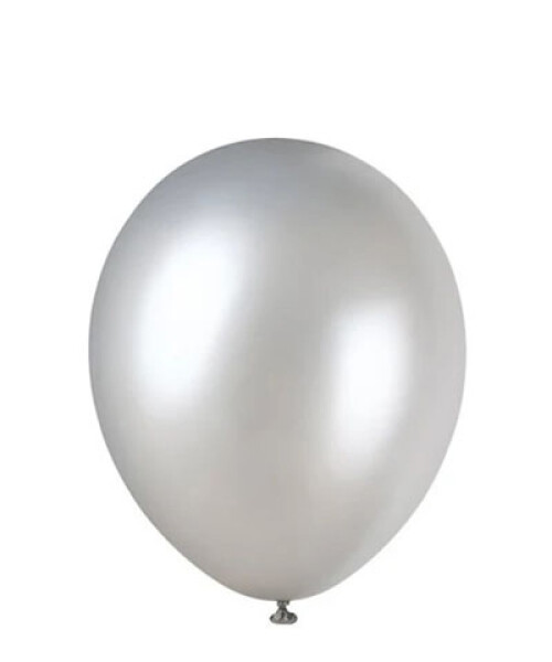 Globo 12"" perlado plateado x10 Globo 12"" perlado plateado x10