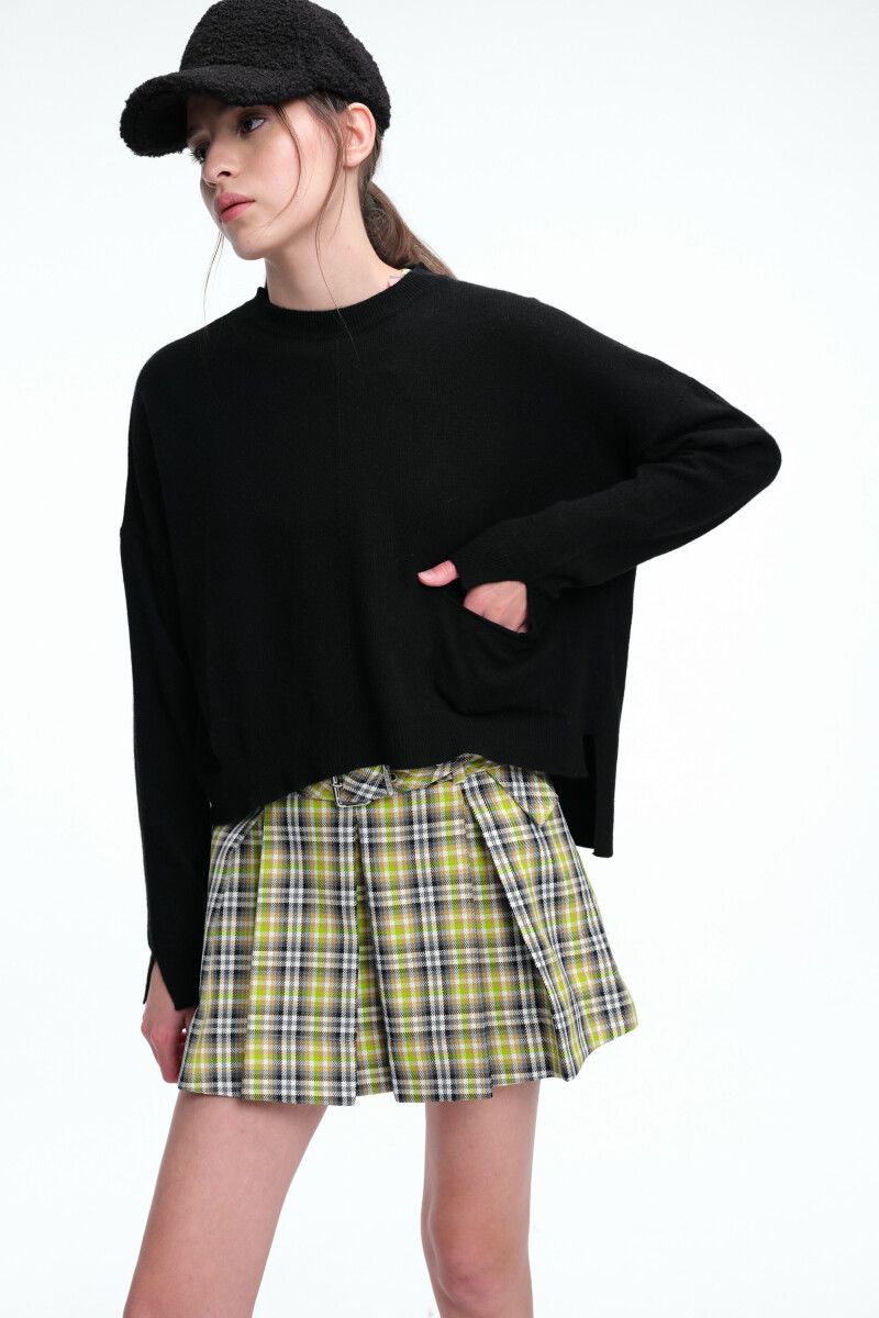 SWEATER COSTURA Negro