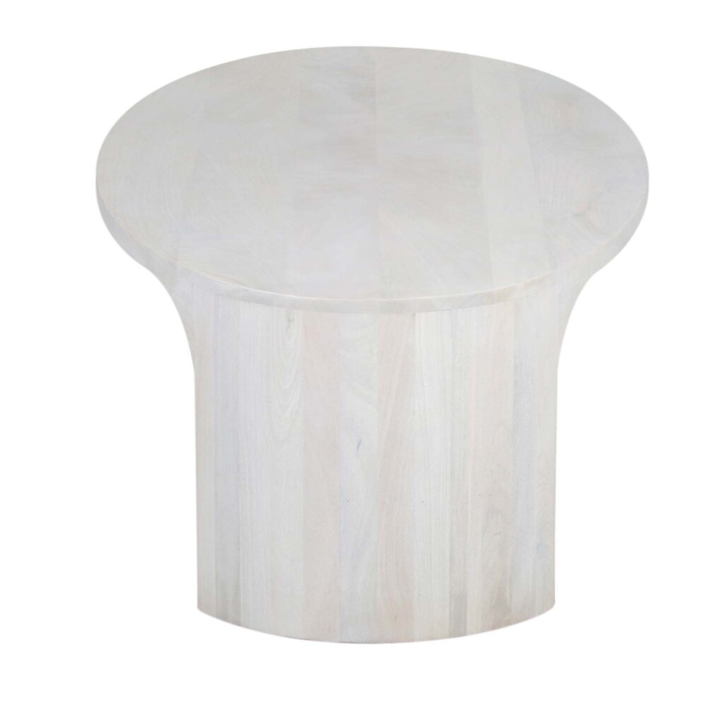 MESA RATONA MADERA BLANCO OVAL