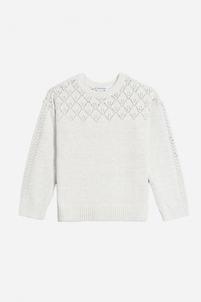 Sweater con lurex - Crudo 