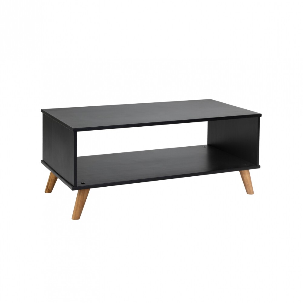 Mesa De Living Minimalista - Madera Maciza - Linea Dublin - Negro Mesa De Living Minimalista - Madera Maciza - Linea Dublin - Negro