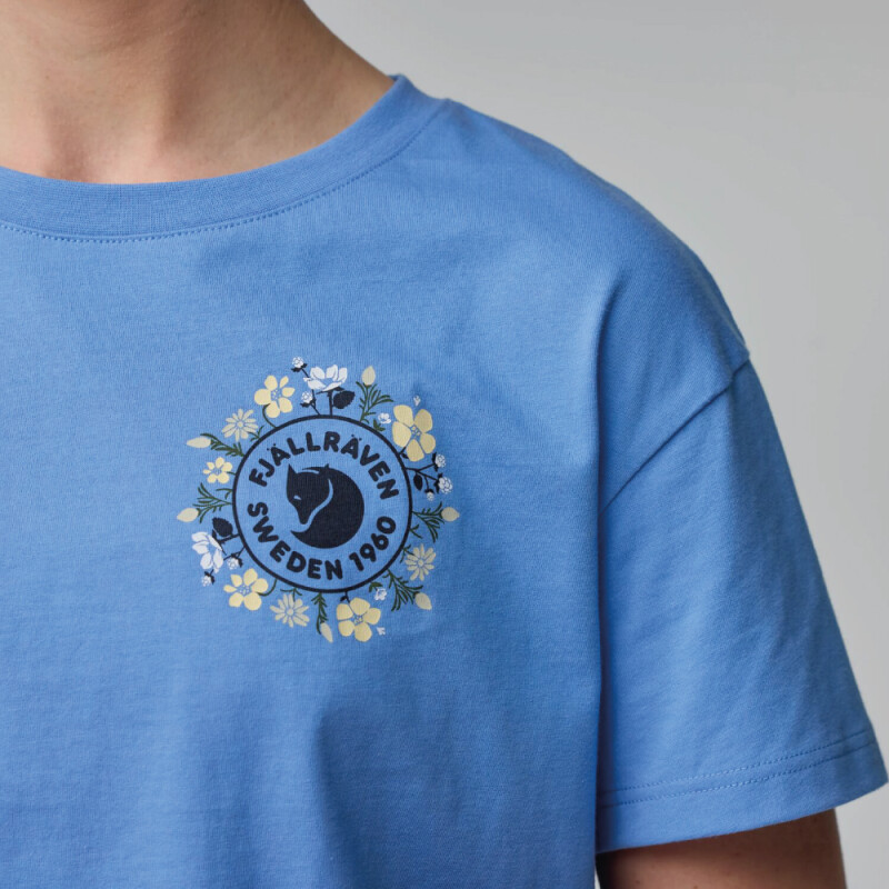 Polo Fjallraven Fjallblomster Logo T-shirt W Mujer Ultramarine
