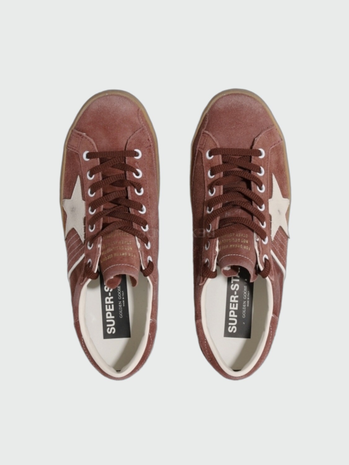 GOLDEN GOOSE - ZAPATILLA SUPER STAR EN GAMUZA ENCERADA CON ESTRELLA Y ESPOLÓN EN NAPPA Alta Automática