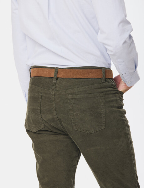 PANTALÓN DE PANA Verde