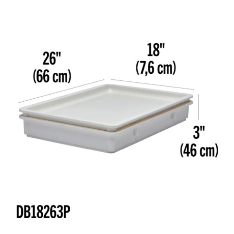 Caja para Masa de Pizza Blanco 46 x 66 x 7.3 cm Caja para Masa de Pizza Blanco 46 x 66 x 7.3 cm