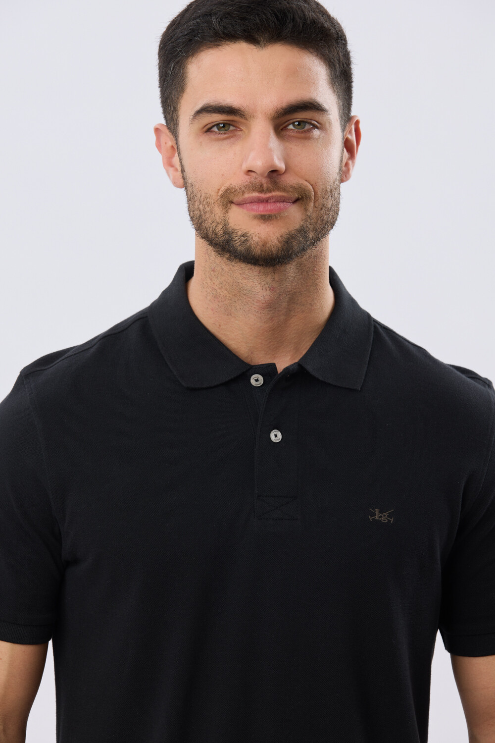 REMERA POLO LISA PIQUÉ Negro