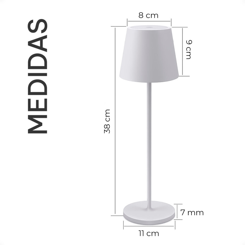 Lámpara de Mesa Inalámbrica LED Recargable Para Interiores y Exteriores Lámpara de Mesa Inalámbrica LED Recargable Para Interiores y Exteriores