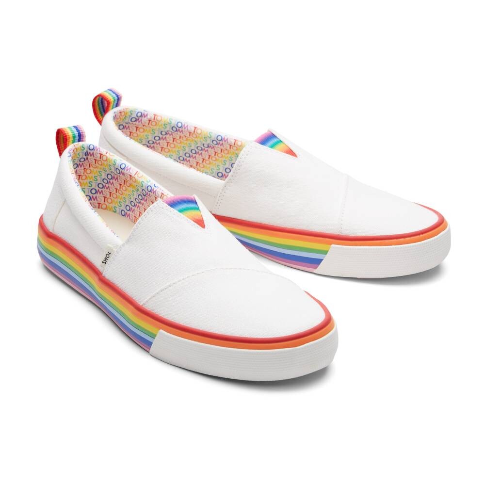 Canvas Rainbow Webbing - Hombre White