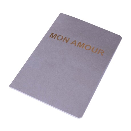 LIBRETA 60 HOJAS PAPEL GRIS MON AMOUR