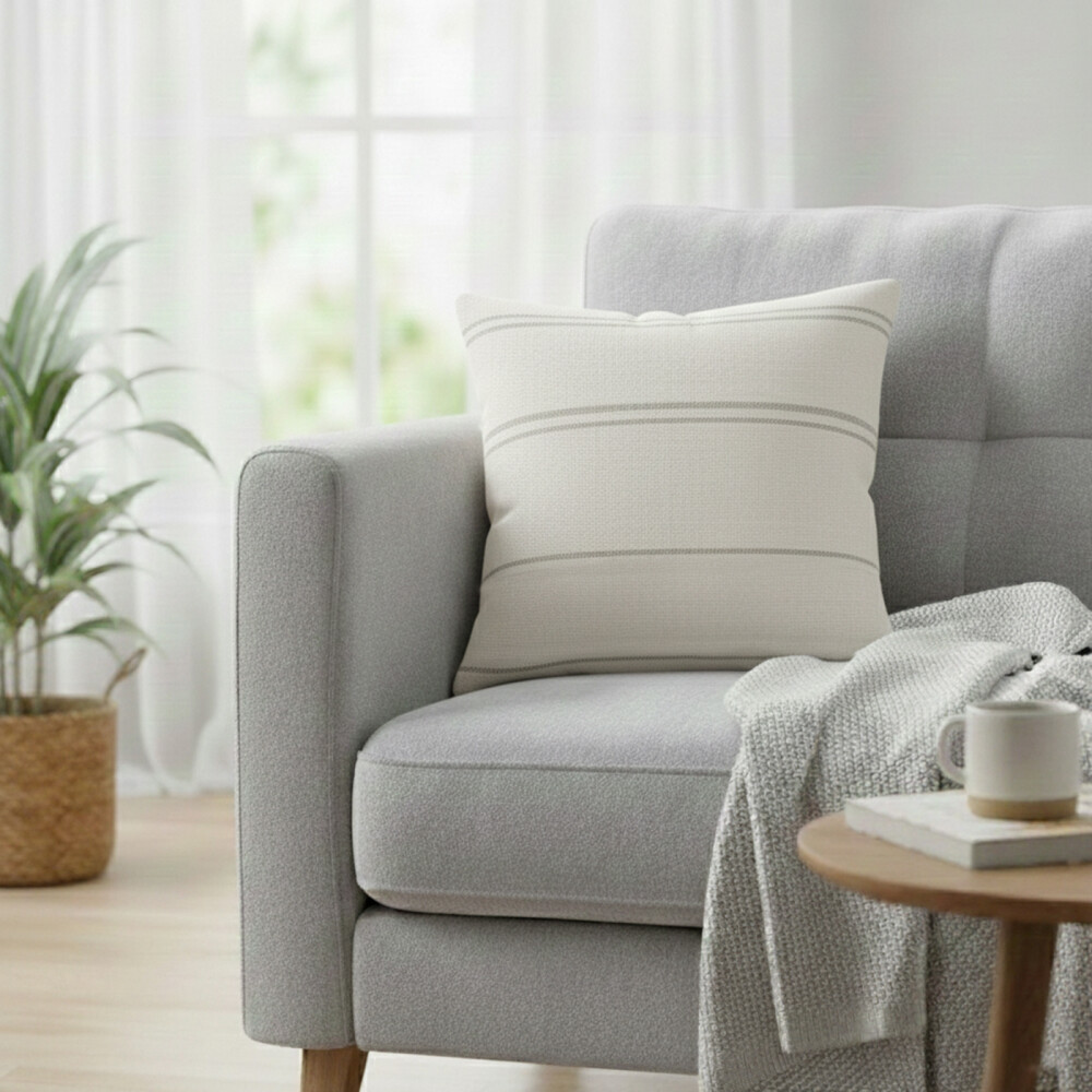 Almohadón Artesanal Tajy 50x50 cm - Pilar Crudo/Beige