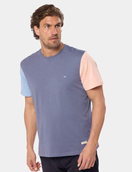 REMERA LISA COMBINADA Lila