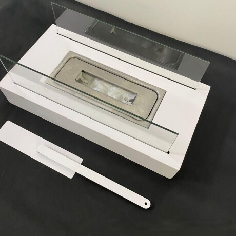 Estufa Fogón De Bioetanol Rectangular Blanco