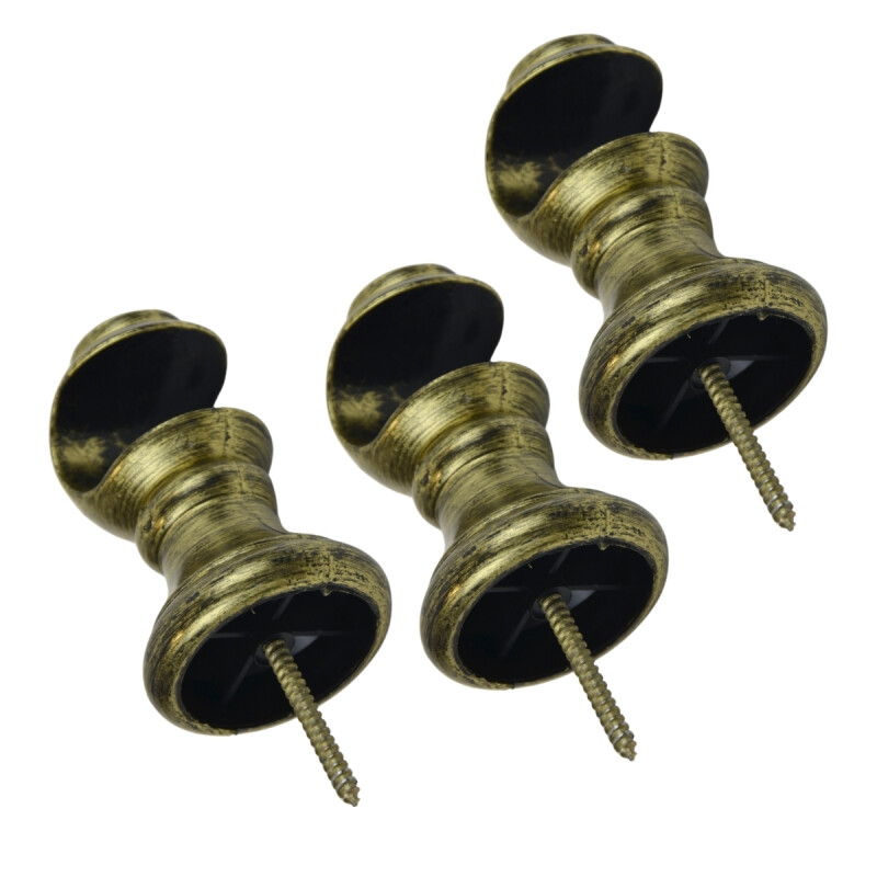 Barrote cortina metal EuroClassic 2,5m + 3 soportes ORO VIEJO