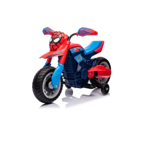 Moto Spiderman a Batería AZUL-NEGRO
