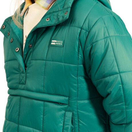 Campera Billabong Ride Puffer Anorak Verde
