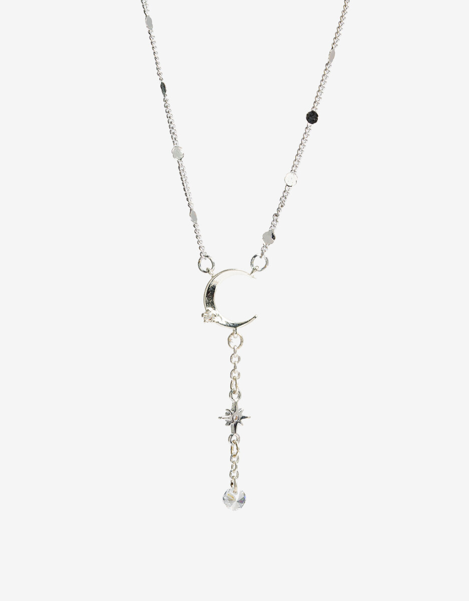 Collar Luna Con Cubic Zirconia 