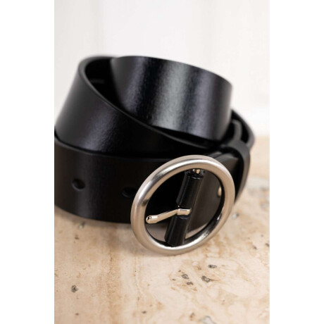 Cinto Hebilla Redonda Negro
