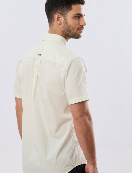 CAMISA LISA DE ALGODÓN Pistacho