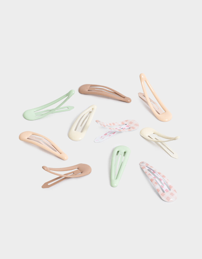 Hebillas Infantiles Classic Set De Hebillas Tic Tac - Combinacion Multicolor