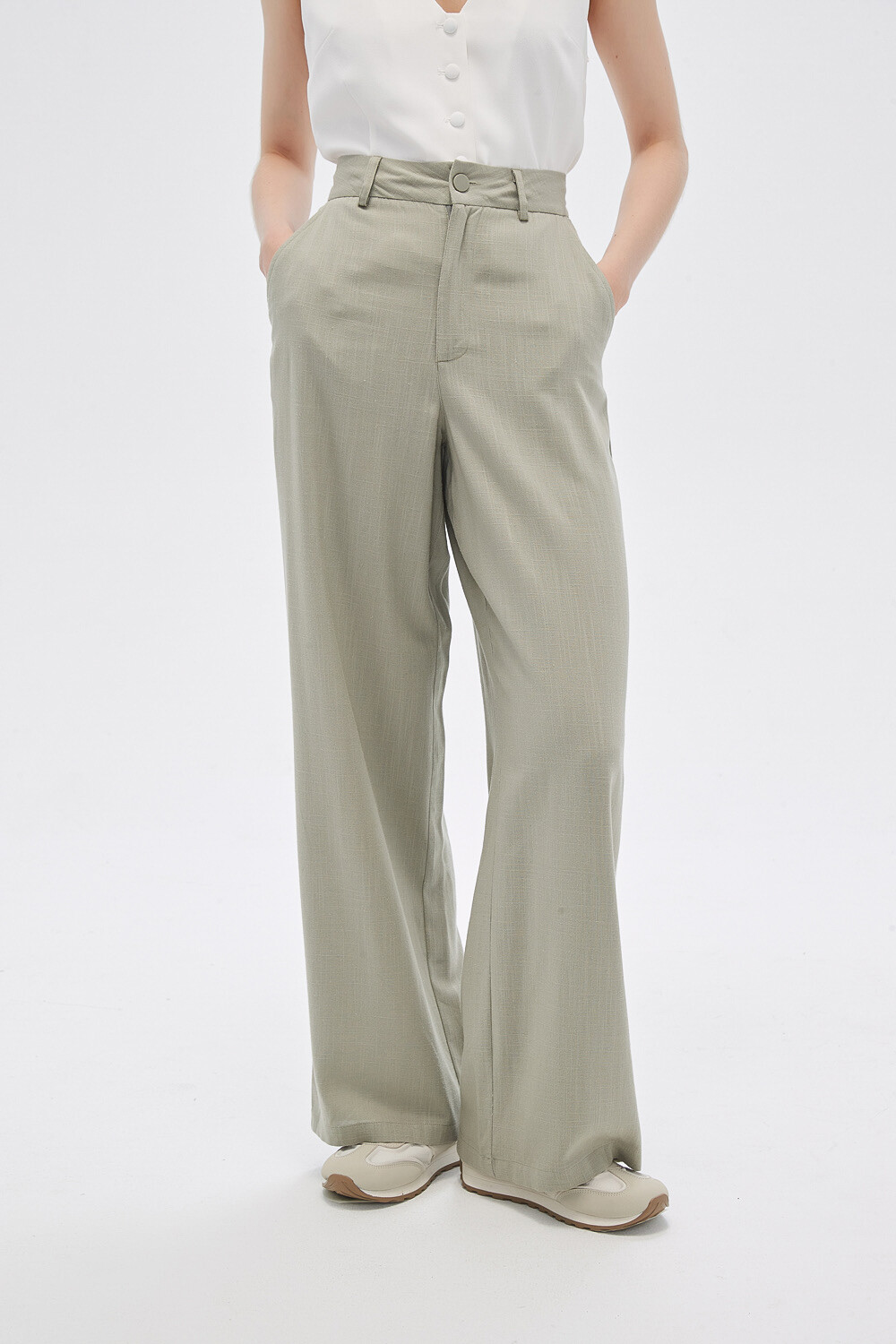 Pantalon Altova Verde Grisaceo