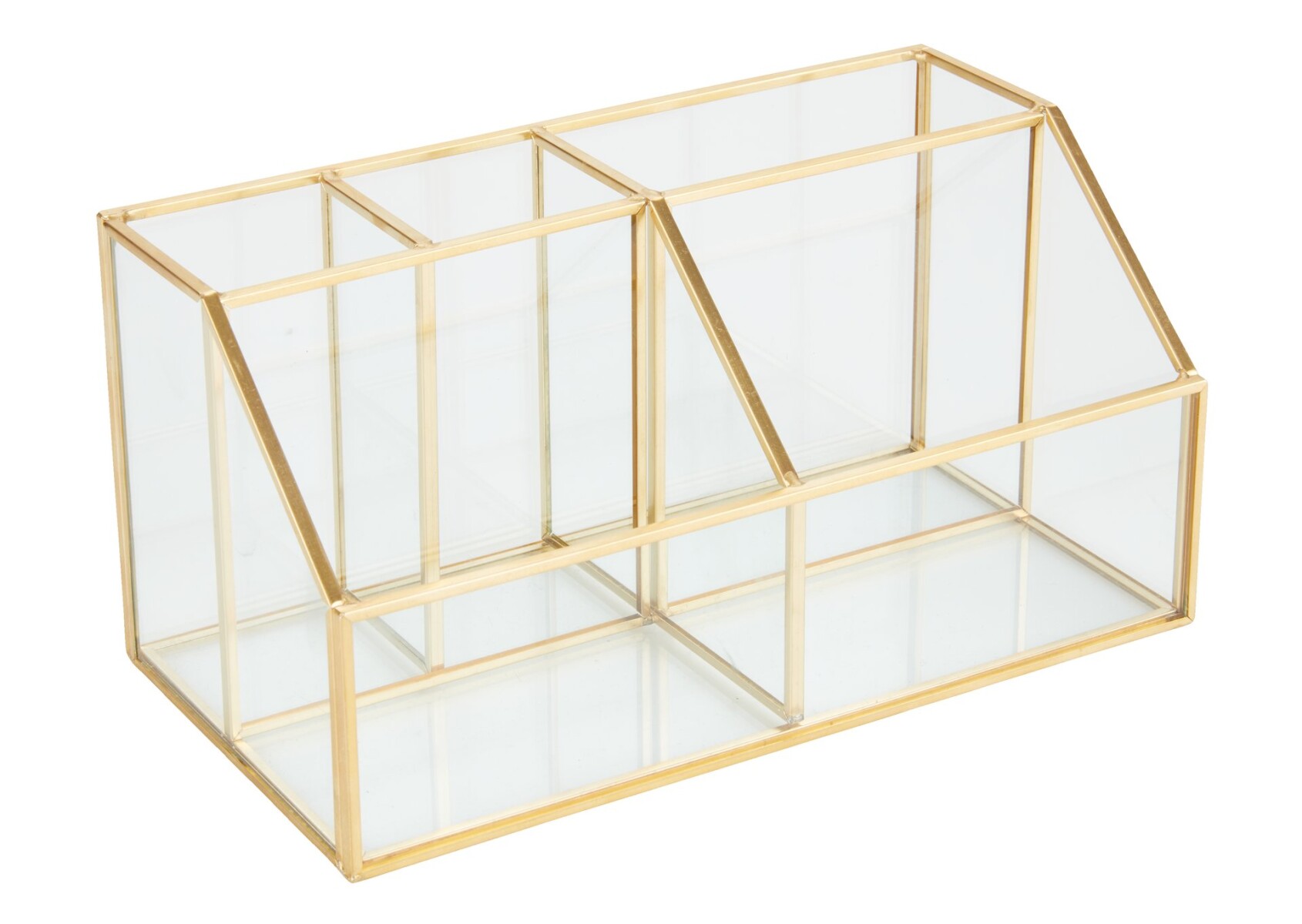 Organizador maquillaje VIKEN A9,5xL18xA5/9cm - Plateado 