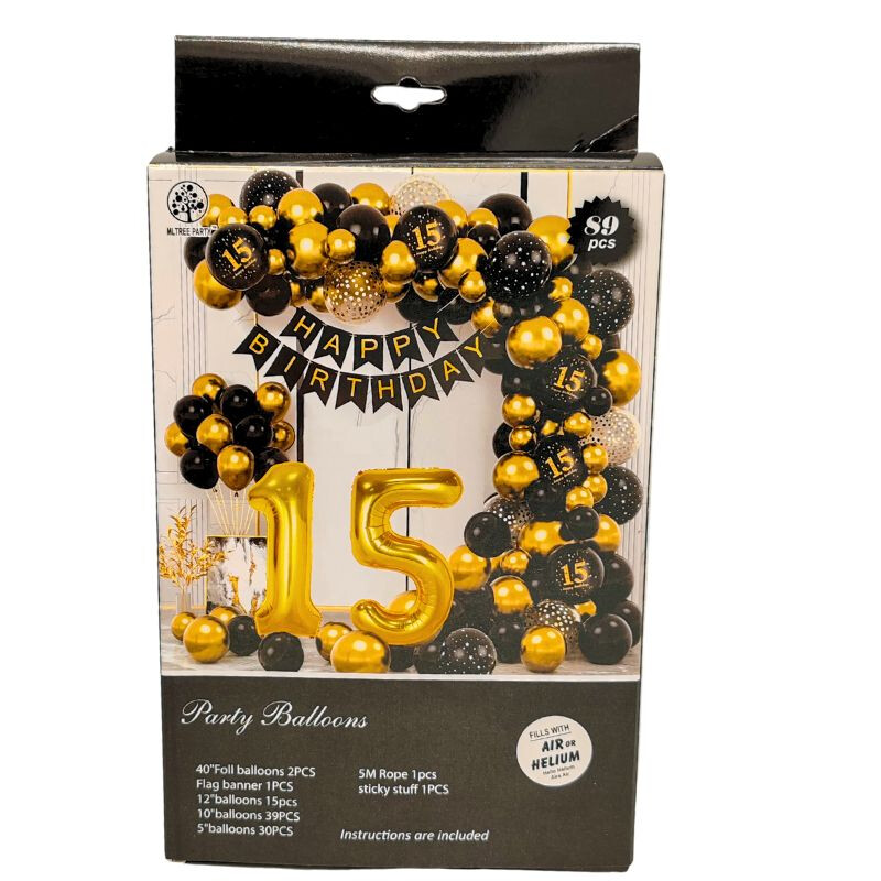 Set de Globo Completo con Número 15