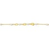 Pulsera Perlas y Petalos-Oro bajo-Perla española-PU8058 conperla