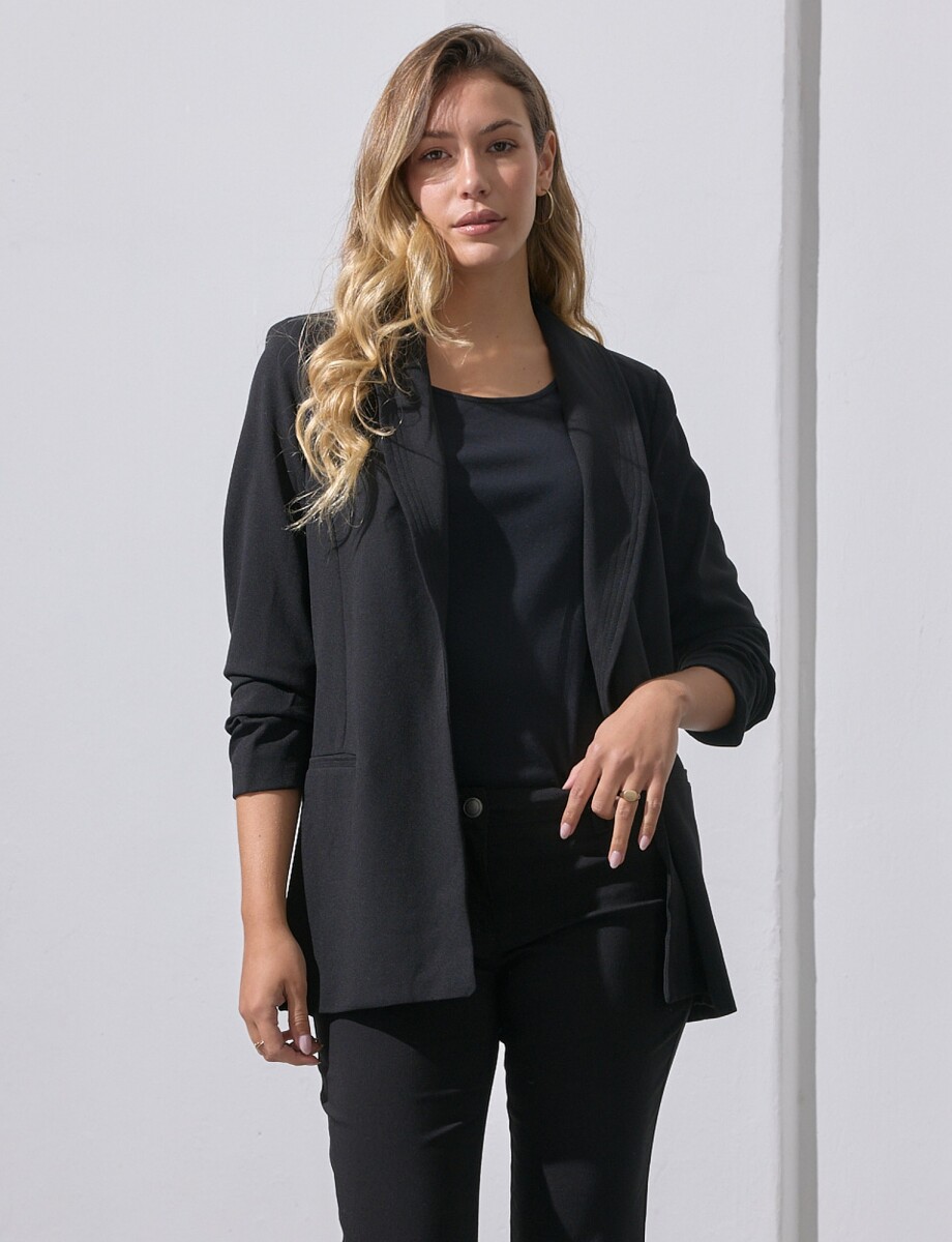Blazer Manga Frunce - Negro 