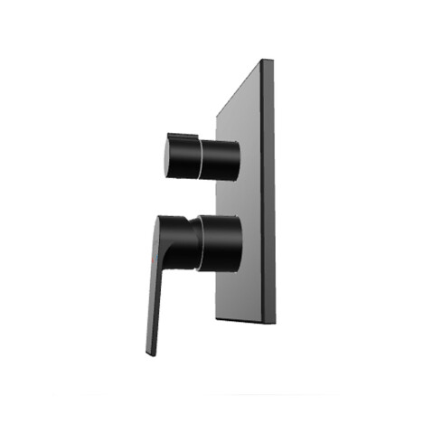 Griferia De Ducha Embutir Linea Agora Xtreme Clever Negro Mate - No Incl Base 000