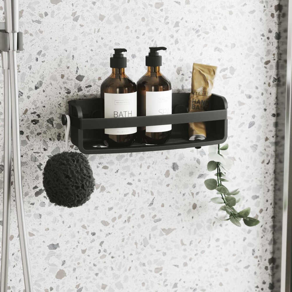 ORG.DUCHA PLASTICO NEGRO UMBRA FLEX