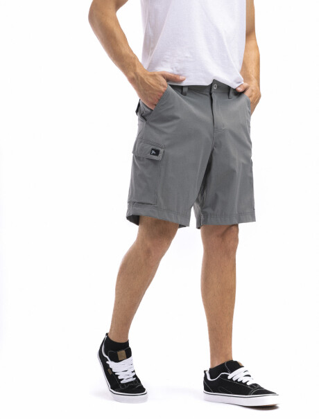 Bermuda Track con Spandex Gris
