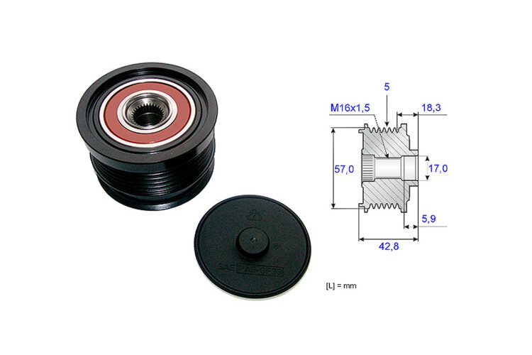 Polea Alternador Marcha Libre Alfa Romeo 159 05-10 Polea Alternador Marcha Libre Alfa Romeo 159 05-10