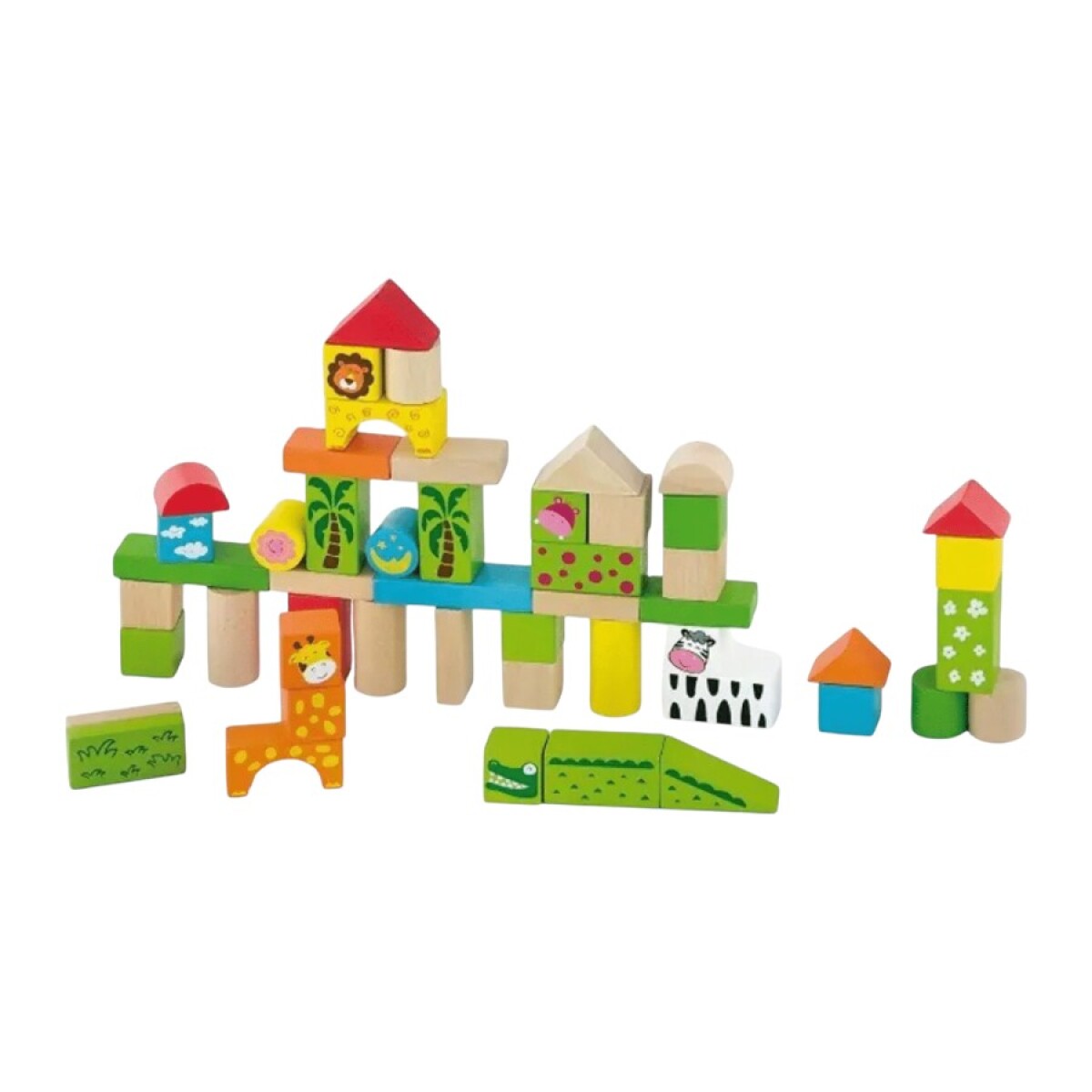 Bloques De Madera Viga 50 Pzs 