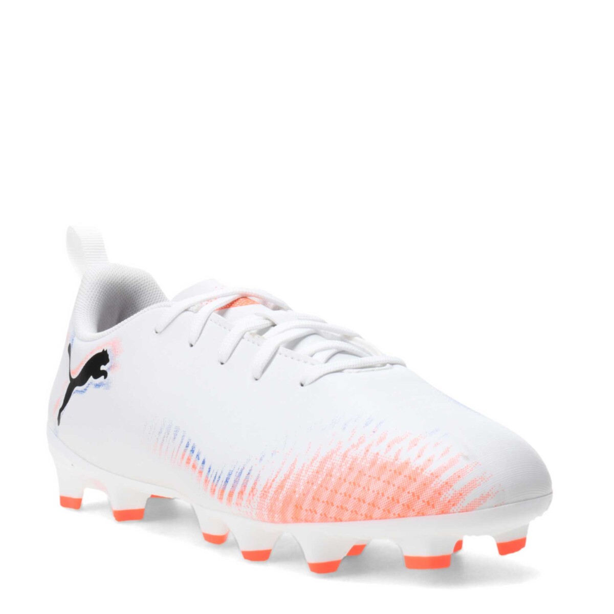 Championes de Fútbol 11 Infantiles Puma Future 8 Play FG - Blanco - Anaranjado - Azul 