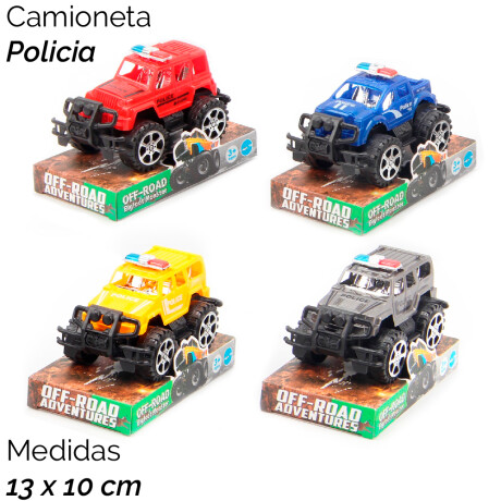 Camioneta Policia 3 Modelos En Burbuja Unica