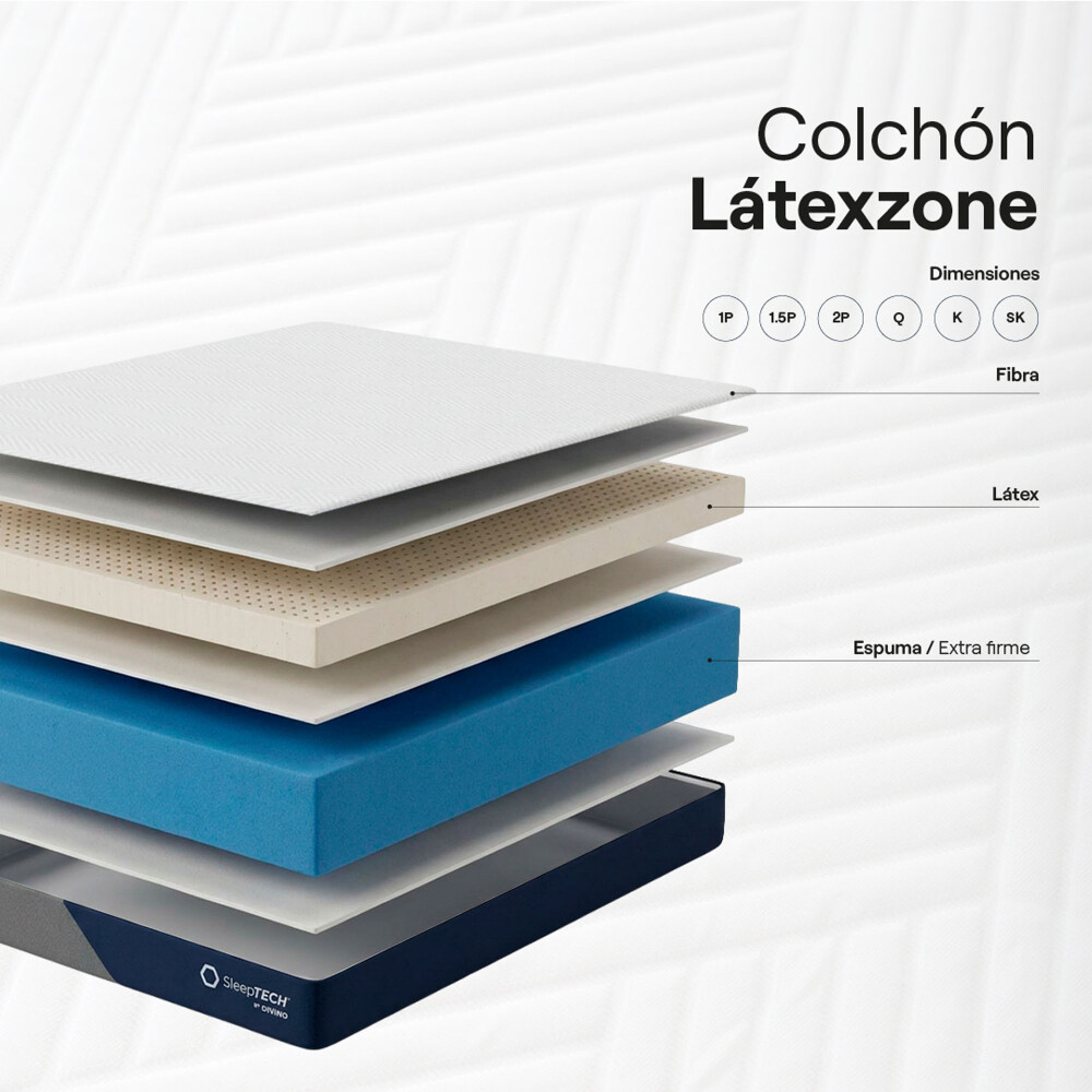 COLCHÓN QUEEN ESPUMASLEEPTECH LÁTEXZONE