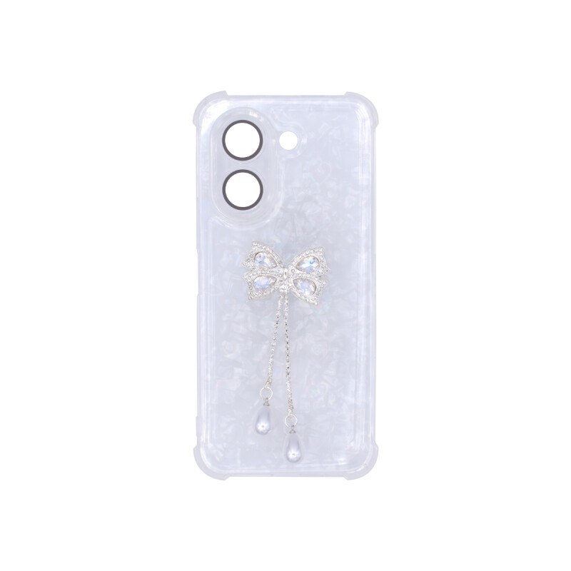 Protector para Honor X7e diseño moña color blanco Protector Para Honor X7e Diseño Moña Color Blanco